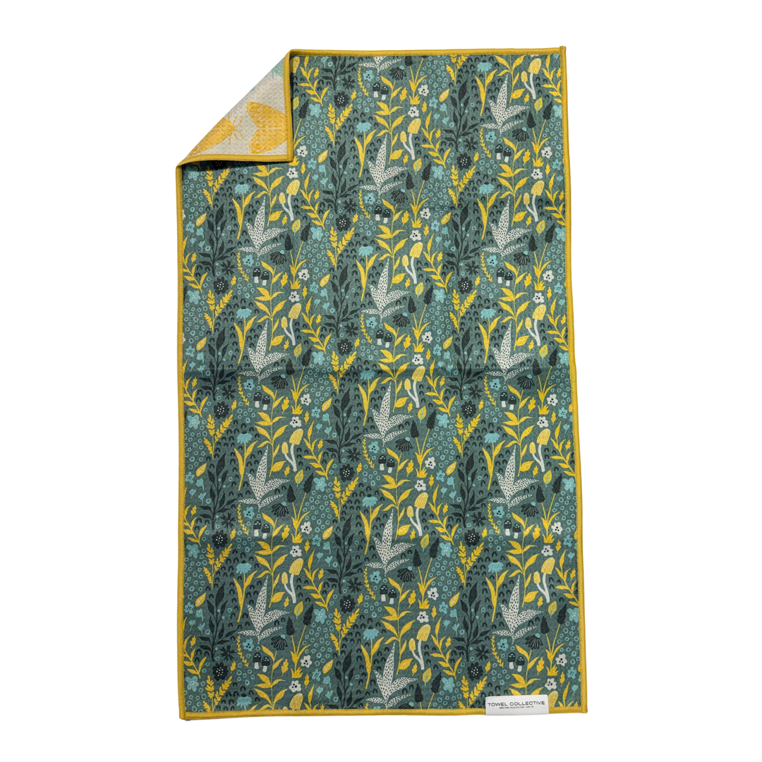 Forest Flutter | Waffle Weave Microfiber Towels Kitchen & Bath
