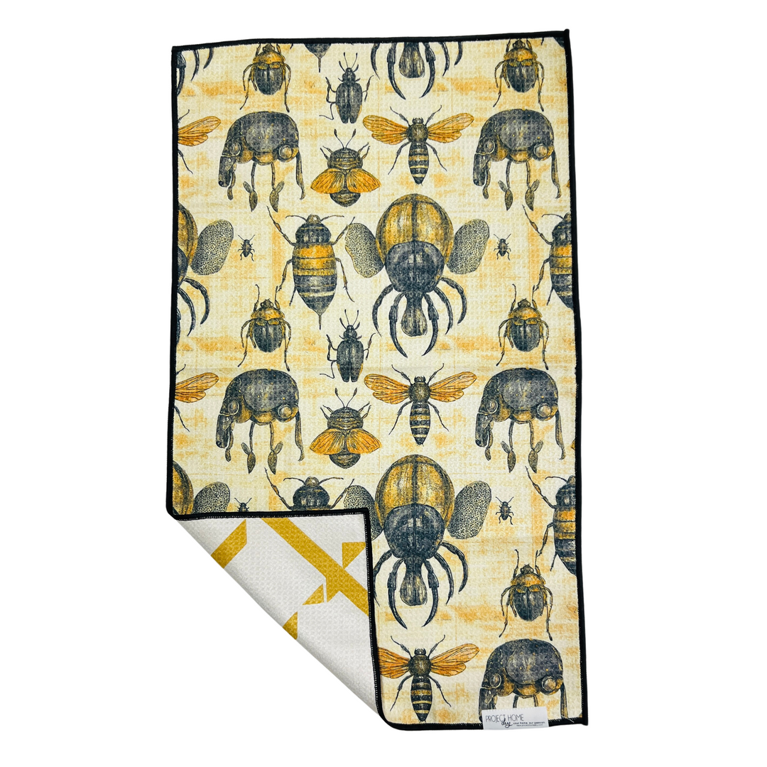 Oh My Bugs! | Waffle Weave Microfiber Towels Kitchen & Bath Hand Towels Reversible Hand Towel | Towel Collective | Cody, WY