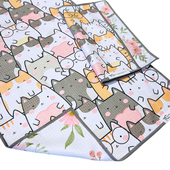 Smart Kitty | Waffle Weave Microfiber Towels Kitchen & Bath Hand Towels Reversible Hand Towel | Towel Collective | Cody, WY