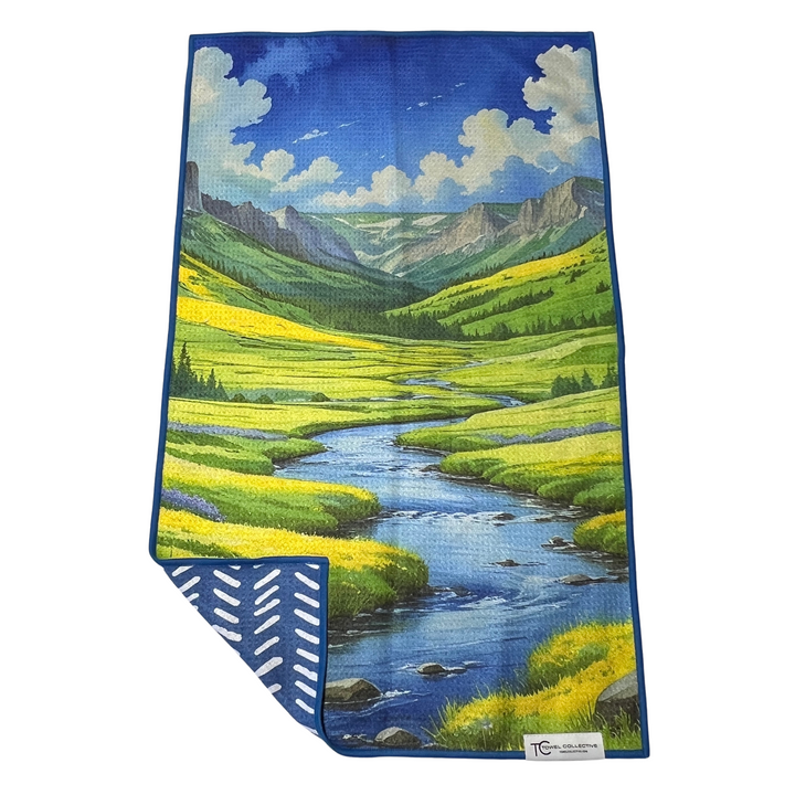 Hayden Valley | Yellowstone Collection | Waffle Weave Microfiber Towels Kitchen & Bath Hand Towels Reversible Hand Towel | Towel Collective | Cody, WY
