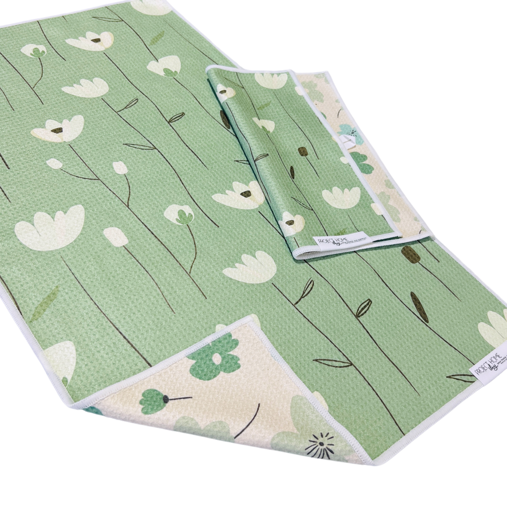 Meadow | Waffle Weave Microfiber Towels Kitchen & Bath Hand Towels Reversible Hand Towel | Towel Collective | Cody, WY