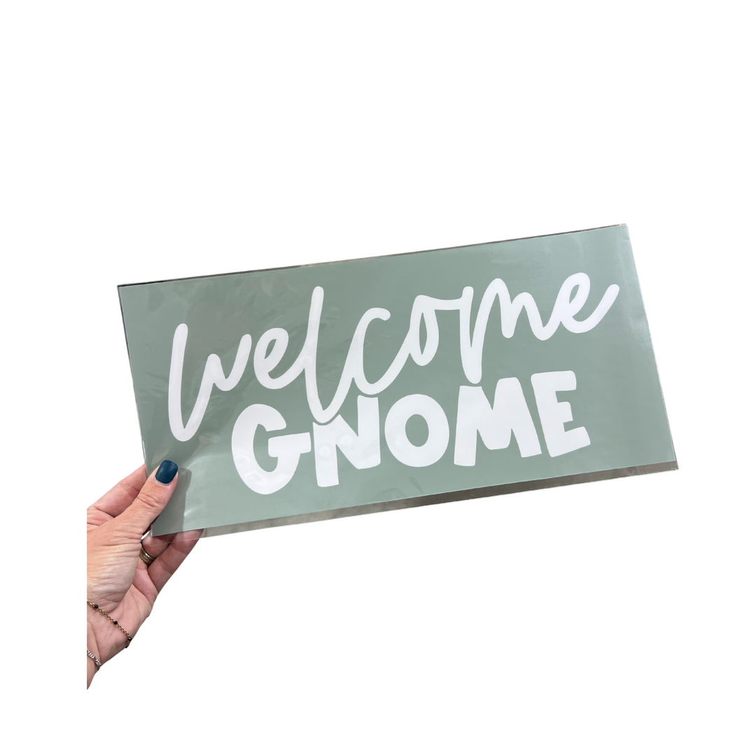 Reusable Mesh Stencil | Welcome Gnome | Bulk Buy Decor Reversible Hand Towel | Towel Collective | Cody, WY
