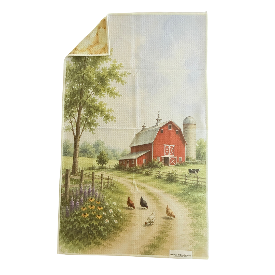 Fields of Plenty| Waffle Weave Microfiber Towels Kitchen & Bath
