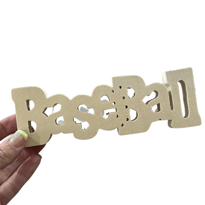 Baseball Word Sign | Bulk Buy Decor Reversible Hand Towel | Towel Collective | Cody, WY