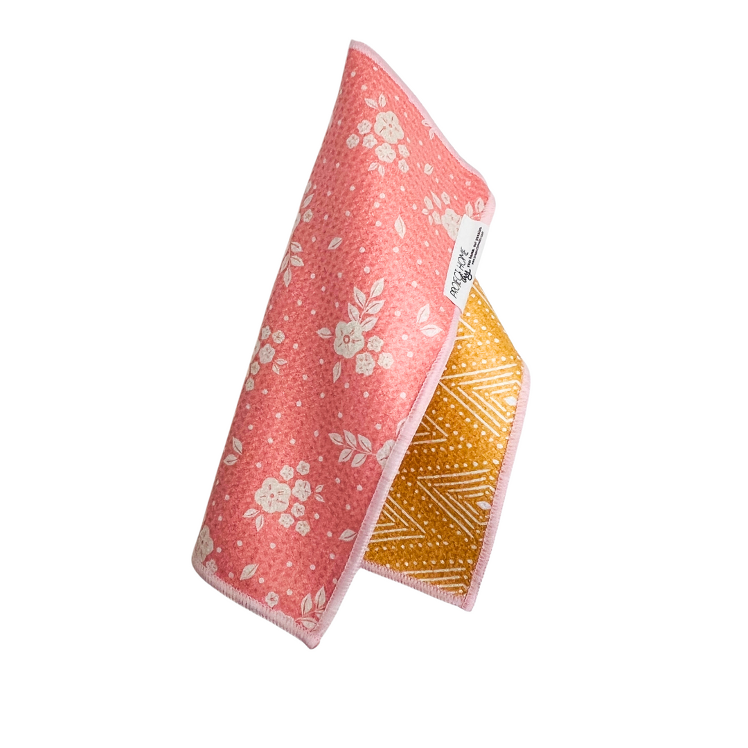 Mustard Flower | Waffle Weave Microfiber Towels Kitchen & Bath Hand Towels Reversible Hand Towel | Towel Collective | Cody, WY