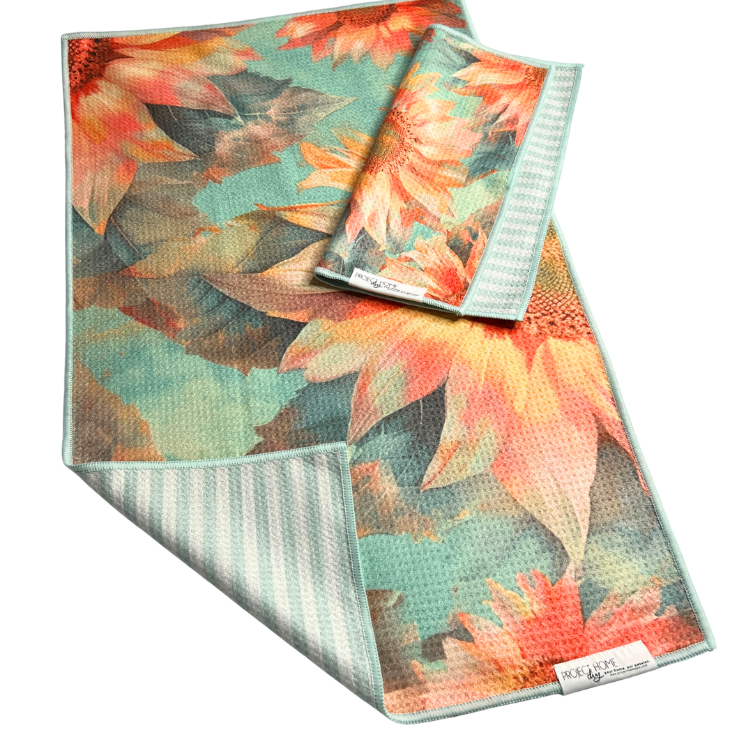 Sunny Side Up | Waffle Weave Microfiber Towels Kitchen & Bath Hand Towels Reversible Hand Towel | Towel Collective | Cody, WY