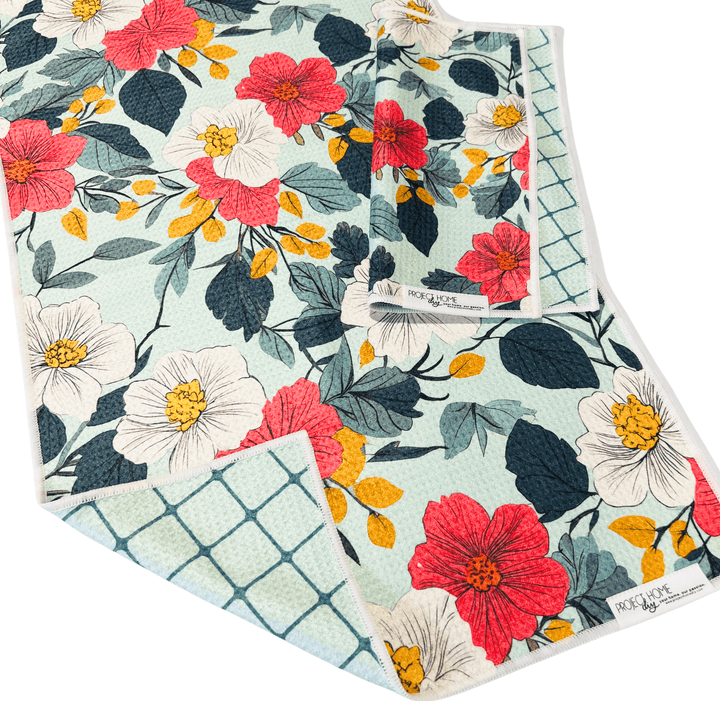 Lattice Garden | Waffle Weave Microfiber Towels Kitchen & Bath Hand Towels Reversible Hand Towel | Towel Collective | Cody, WY