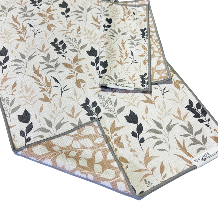 Whisper Blooms | Waffle Weave Microfiber Towels Kitchen & Bath Hand Towels Reversible Hand Towel | Towel Collective | Cody, WY