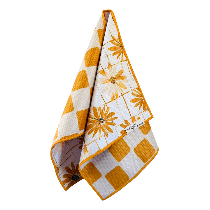 Daisy Picnic | Waffle Weave Microfiber Towels Kitchen & Bath Hand Towels Reversible Hand Towel | Towel Collective | Cody, WY