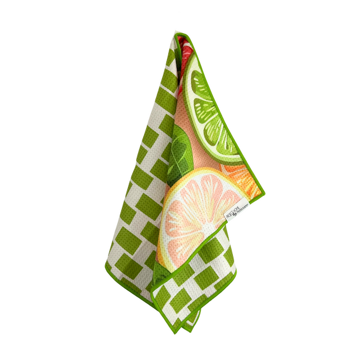 Citrus Summer | Waffle Weave Microfiber Towels Kitchen & Bath Hand Towels Reversible Hand Towel | Towel Collective | Cody, WY