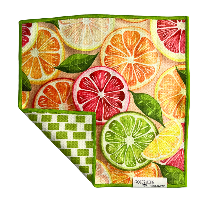 Citrus Summer | Waffle Weave Microfiber Towels Kitchen & Bath Hand Towels Reversible Hand Towel | Towel Collective | Cody, WY