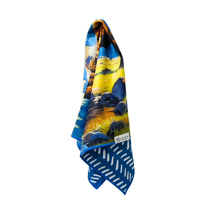 Tatonka Grand | Yellowstone Collection | Waffle Weave Microfiber Towels Kitchen & Bath Hand Towels Reversible Hand Towel | Towel Collective | Cody, WY