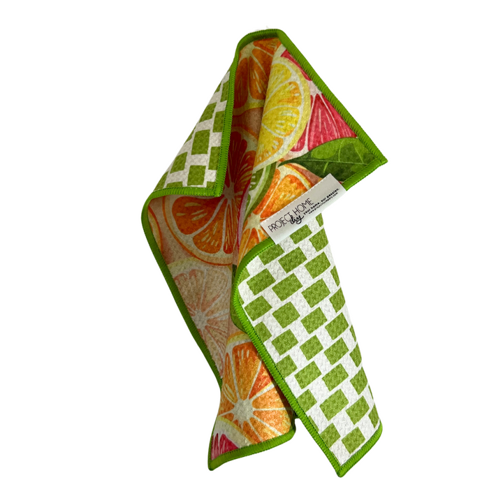 Citrus Summer | Waffle Weave Microfiber Towels Kitchen & Bath Hand Towels Reversible Hand Towel | Towel Collective | Cody, WY