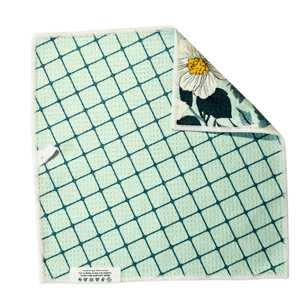 Lattice Garden | Waffle Weave Microfiber Towels Kitchen & Bath Hand Towels Reversible Hand Towel | Towel Collective | Cody, WY