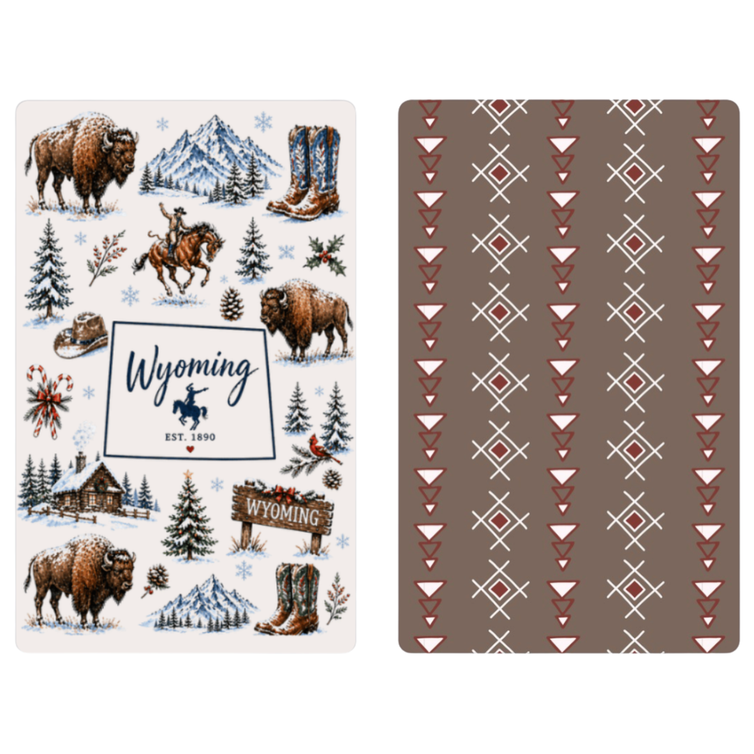 Wyoming Winter | Waffle Weave Microfiber Towels Kitchen & Bath