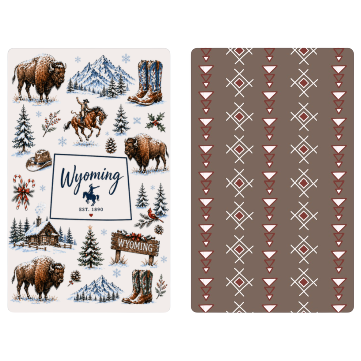 Wyoming Winter | Waffle Weave Microfiber Towels Kitchen & Bath