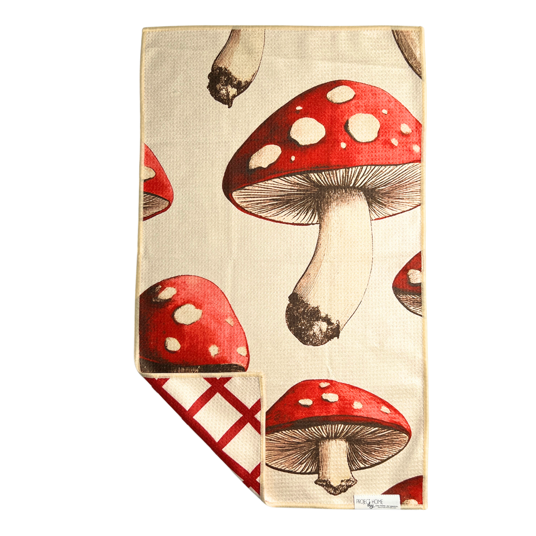 Fungus Among Us | Waffle Weave Microfiber Towels Kitchen & Bath Hand Towels Reversible Hand Towel | Towel Collective | Cody, WY