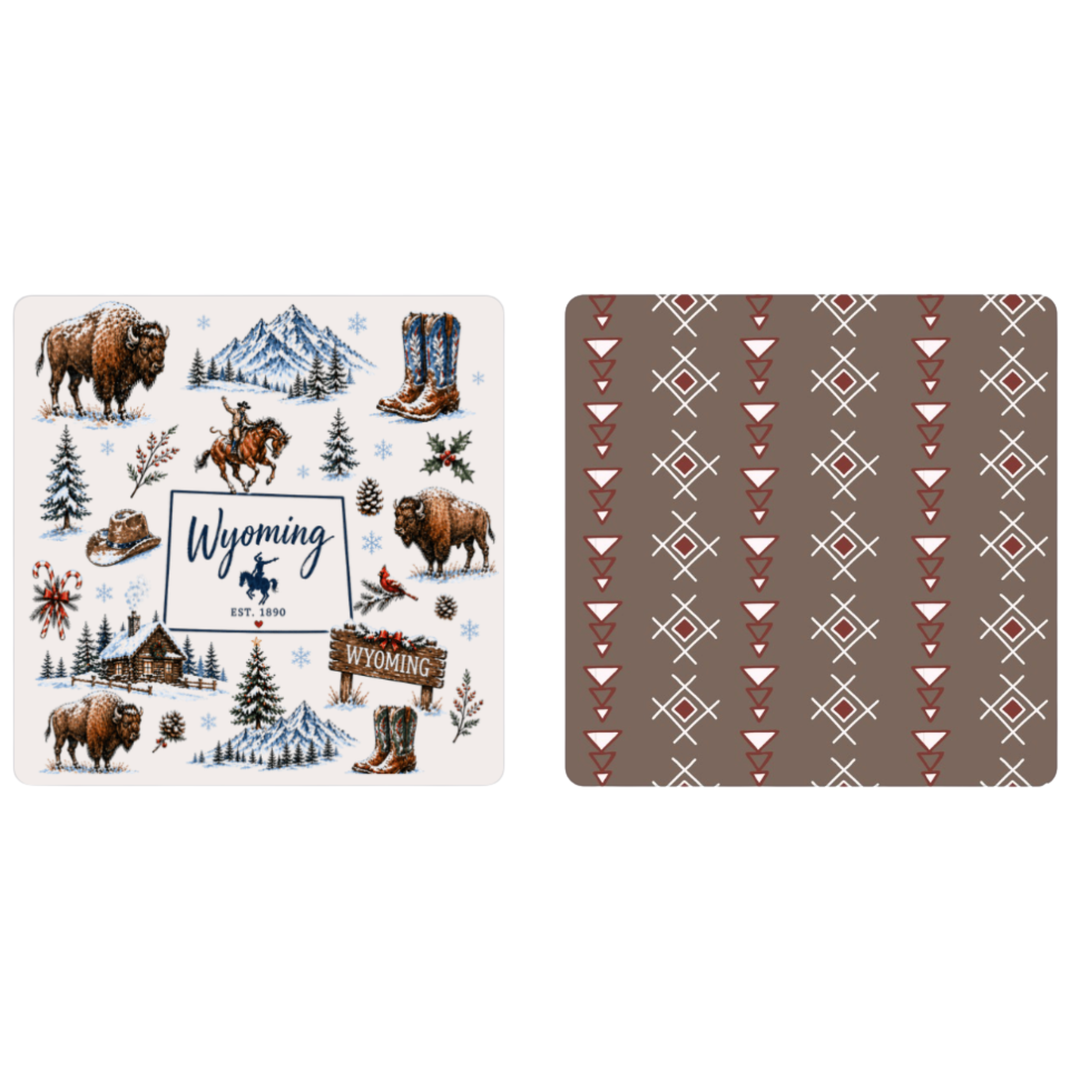 Wyoming Winter | Waffle Weave Microfiber Towels Kitchen & Bath