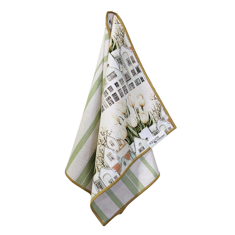 Tulip Town | Waffle Weave Microfiber Towels Kitchen & Bath Hand Towels Reversible Hand Towel | Towel Collective | Cody, WY