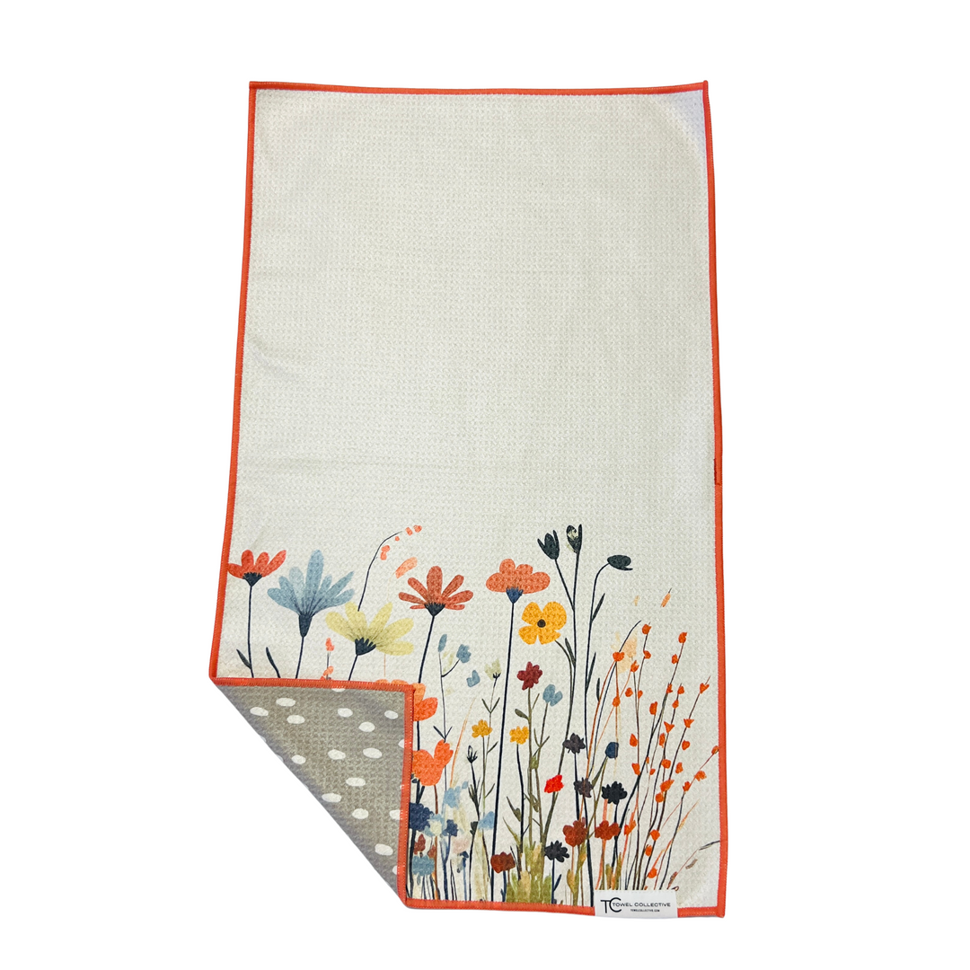 Meadow Bloom | Waffle Weave Microfiber Towels Kitchen & Bath Hand Towels Reversible Hand Towel | Towel Collective | Cody, WY