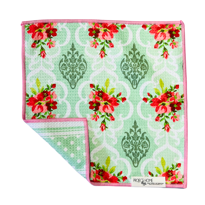 Mint Stripe | Waffle Weave Microfiber Towels Kitchen & Bath Hand Towels Reversible Hand Towel | Towel Collective | Cody, WY