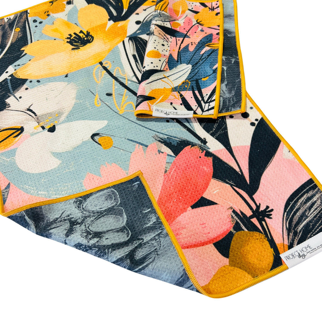 Skull Garden | Waffle Weave Microfiber Towels Kitchen & Bath Hand Towels Reversible Hand Towel | Towel Collective | Cody, WY