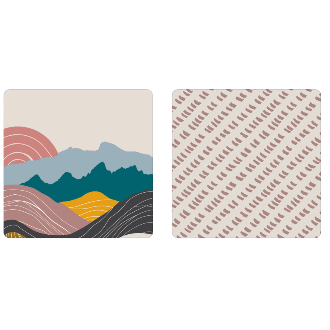 Wyoming Sunrise | Waffle Weave Microfiber Towels Kitchen & Bath Hand Towels Reversible Hand Towel | Towel Collective | Cody, WY