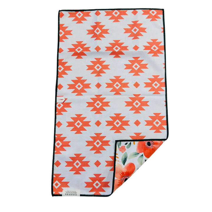 Floral Tribe | Waffle Weave Microfiber Towels Kitchen & Bath Hand Towels Reversible Hand Towel | Towel Collective | Cody, WY