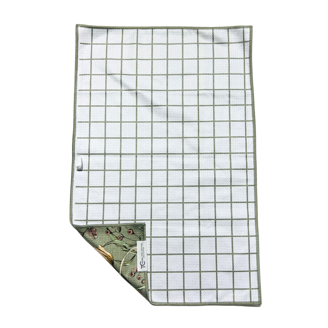 Apothecary Floral | Waffle Weave Microfiber Towels Kitchen & Bath Reversible Hand Towel | Towel Collective | Cody, WY