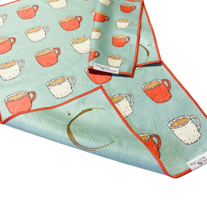 Coffee Stain | Waffle Weave Microfiber Towels Kitchen & Bath Hand Towels Reversible Hand Towel | Towel Collective | Cody, WY