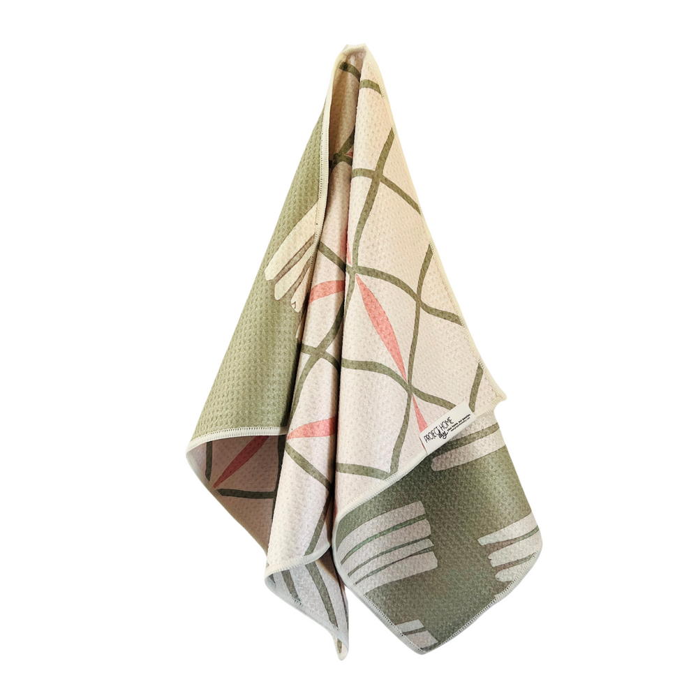 Sage Lines | Waffle Weave Microfiber Towels Kitchen & Bath Hand Towels Reversible Hand Towel | Towel Collective | Cody, WY