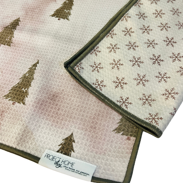 Neutral Tree | Waffle Weave Microfiber Towels Kitchen & Bath Hand Towels Reversible Hand Towel | Towel Collective | Cody, WY