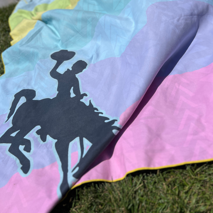 Wyoming Pool Towel | Suede Microfiber Beach Towel: Quick-Dry, Sand-Free, Absorbent, Lightweight Hand Towels Reversible Hand Towel | Towel Collective | Cody, WY