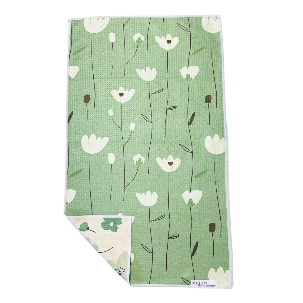 Meadow | Waffle Weave Microfiber Towels Kitchen & Bath Hand Towels Reversible Hand Towel | Towel Collective | Cody, WY