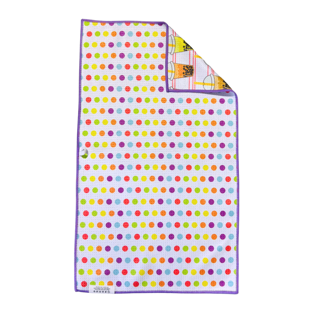 Boba Time | Waffle Weave Microfiber Towels Kitchen & Bath Hand Towels Reversible Hand Towel | Towel Collective | Cody, WY