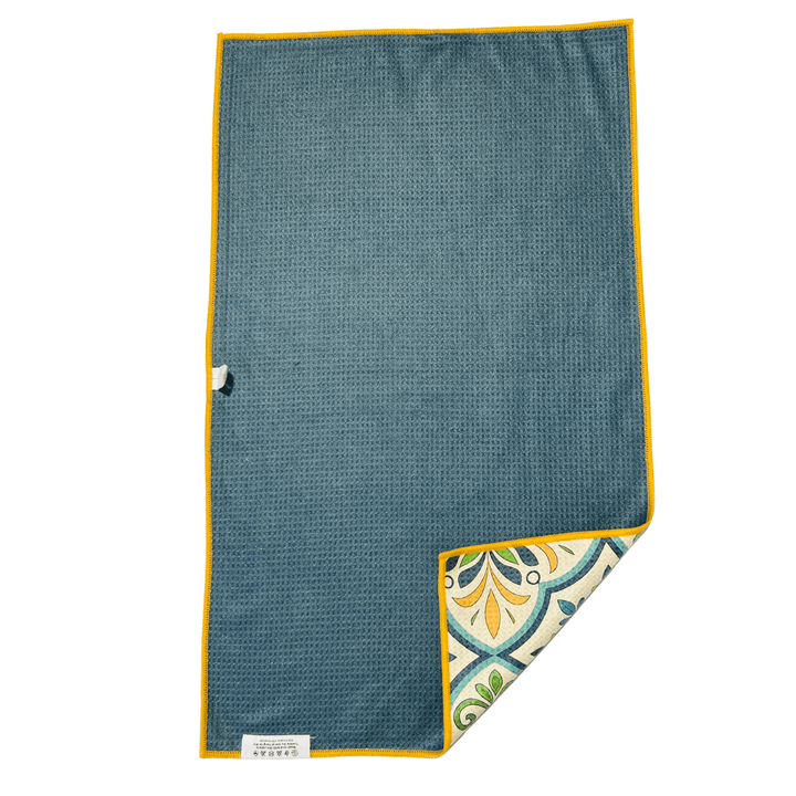 Turquoise Tile | Waffle Weave Microfiber Towels Kitchen & Bath Hand Towels Reversible Hand Towel | Towel Collective | Cody, WY