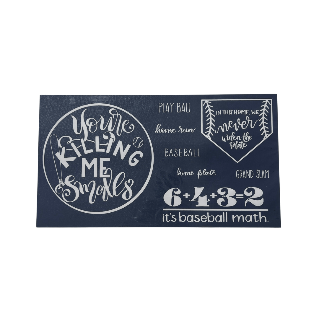 Baseball Stencil | Bulk Buy Decor Reversible Hand Towel | Towel Collective | Cody, WY