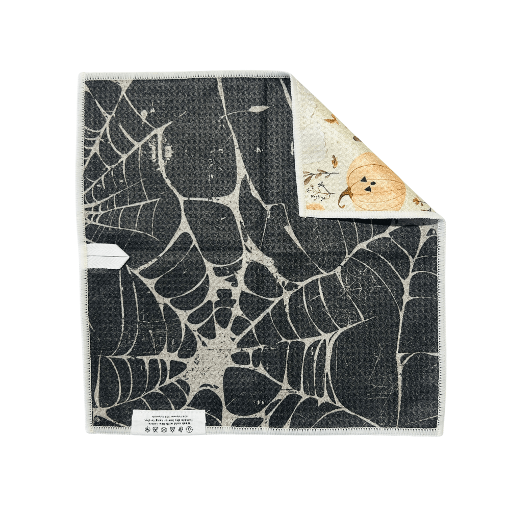 Pumpkin Web | Waffle Weave Microfiber Towels Kitchen & Bath Hand Towels Reversible Hand Towel | Towel Collective | Cody, WY