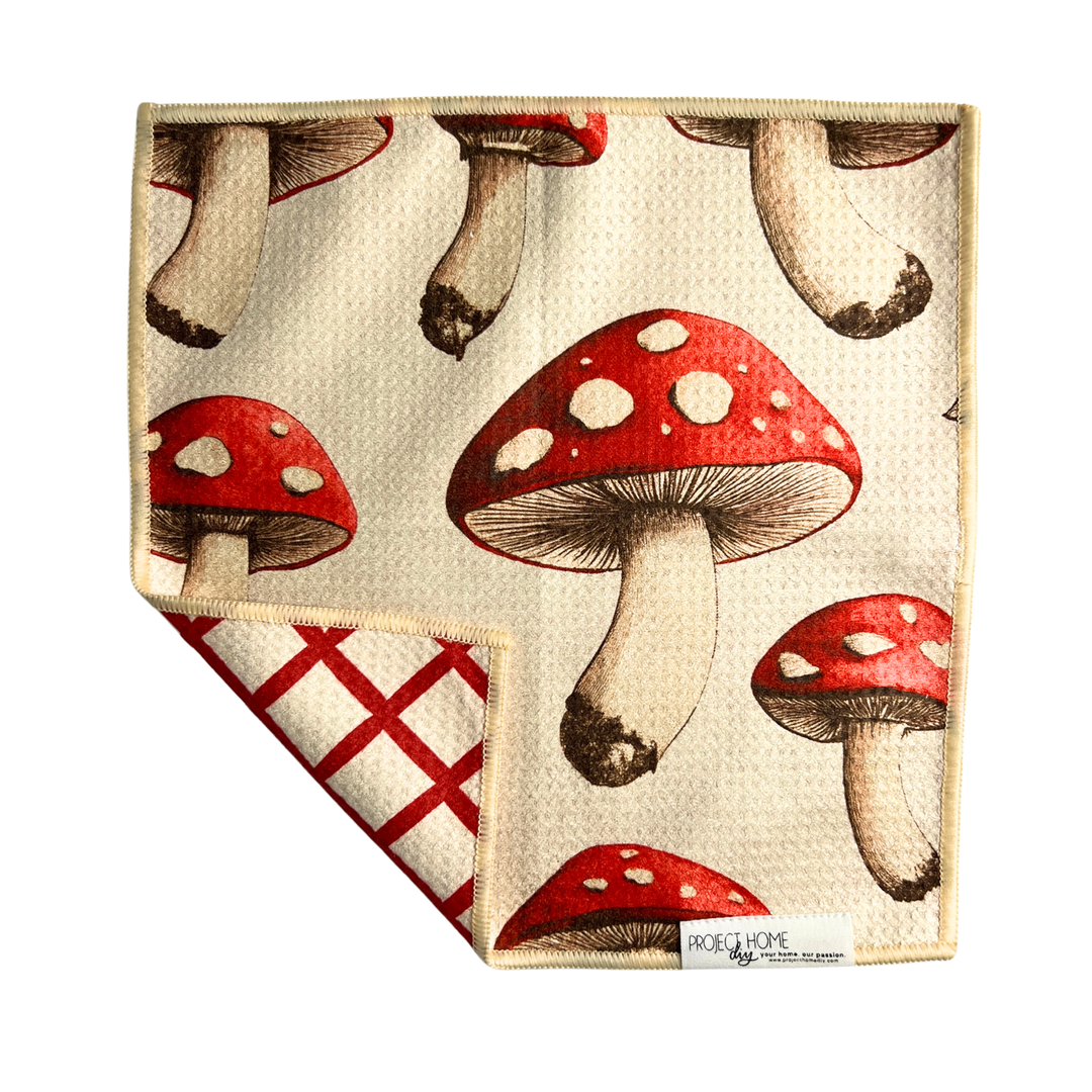 Fungus Among Us | Waffle Weave Microfiber Towels Kitchen & Bath Hand Towels Reversible Hand Towel | Towel Collective | Cody, WY