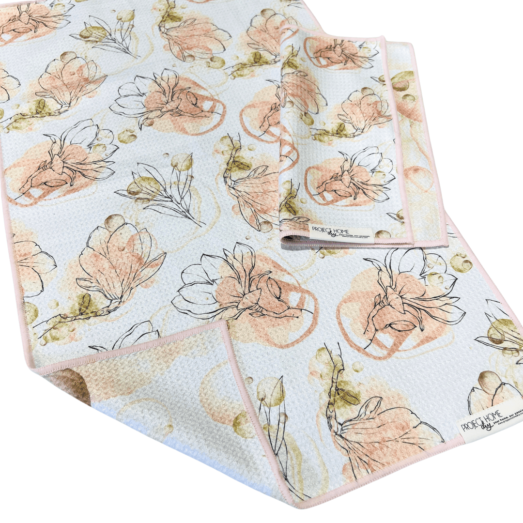 Magnolia | Waffle Weave Microfiber Towels Kitchen & Bath Hand Towels Reversible Hand Towel | Towel Collective | Cody, WY