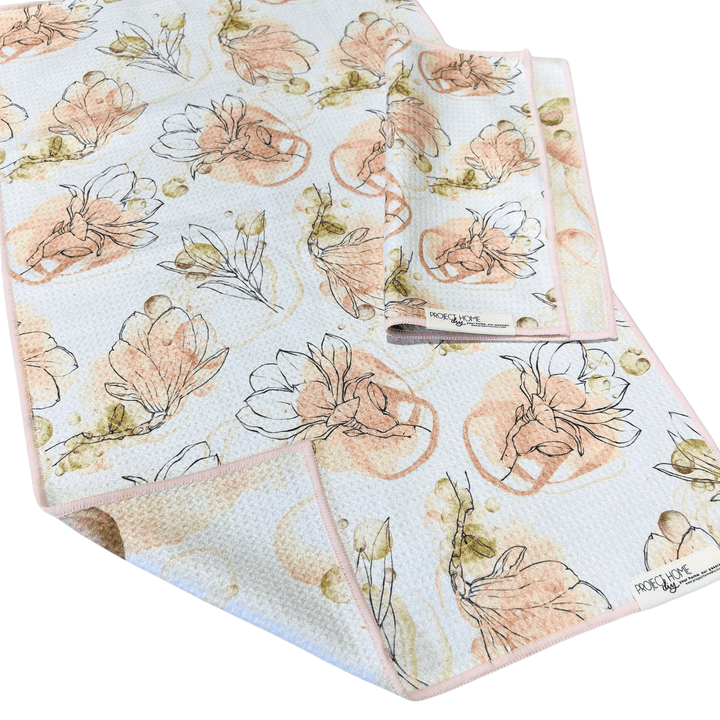 Magnolia | Waffle Weave Microfiber Towels Kitchen & Bath Hand Towels Reversible Hand Towel | Towel Collective | Cody, WY