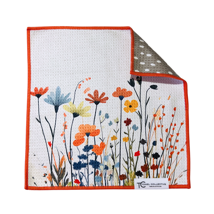 Meadow Bloom | Waffle Weave Microfiber Towels Kitchen & Bath Hand Towels Reversible Hand Towel | Towel Collective | Cody, WY