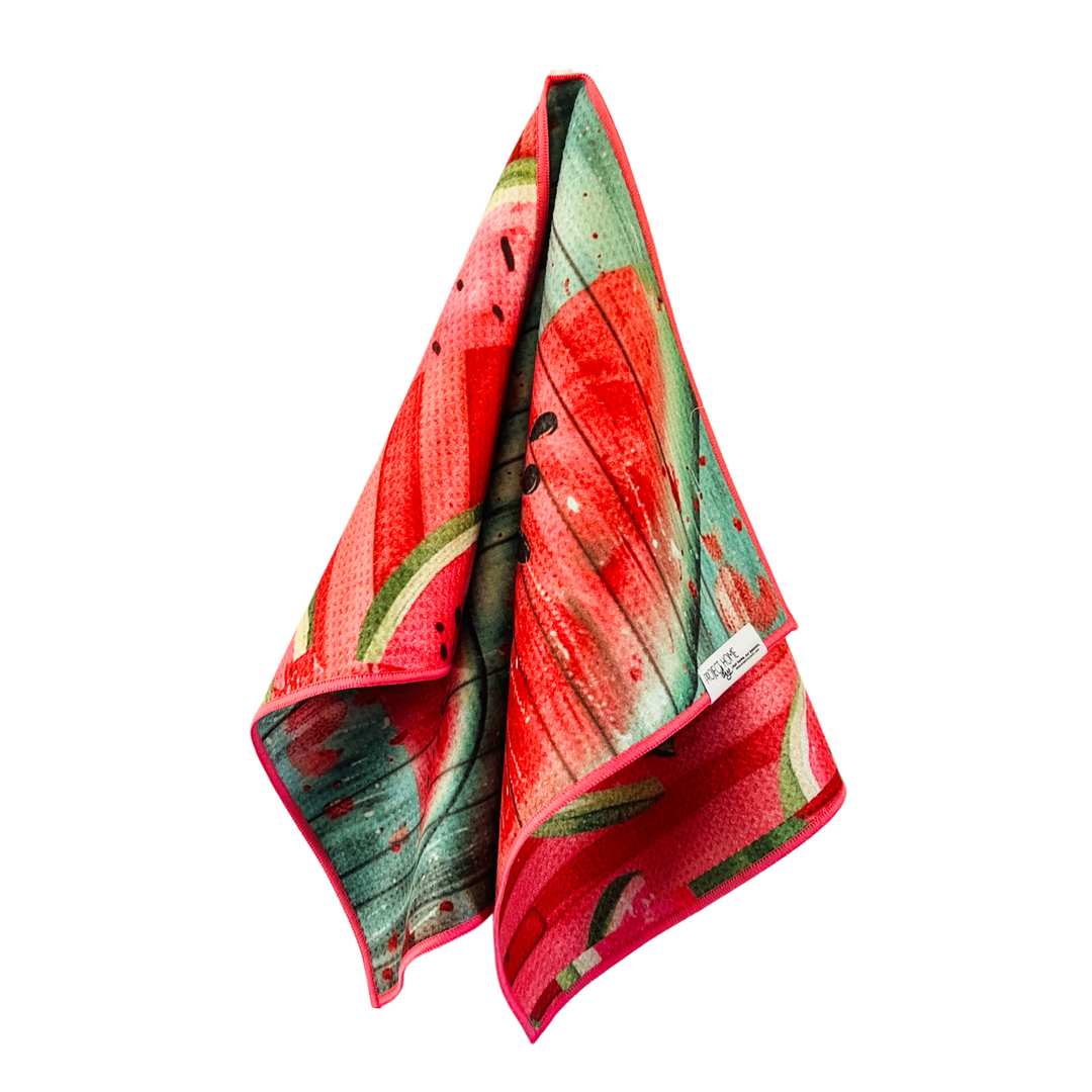 Watermelon Sugar | Waffle Weave Microfiber Towels Kitchen & Bath Hand Towels Reversible Hand Towel | Towel Collective | Cody, WY