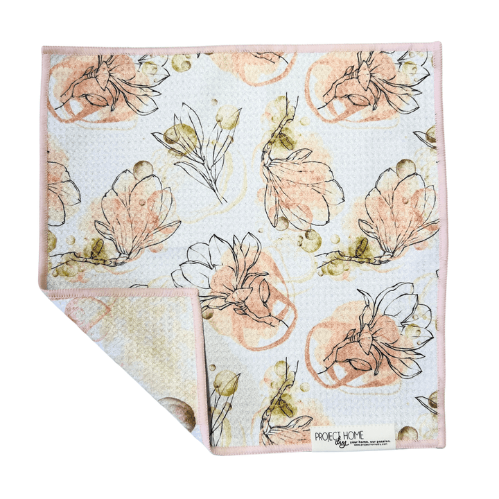 Magnolia | Waffle Weave Microfiber Towels Kitchen & Bath Hand Towels Reversible Hand Towel | Towel Collective | Cody, WY