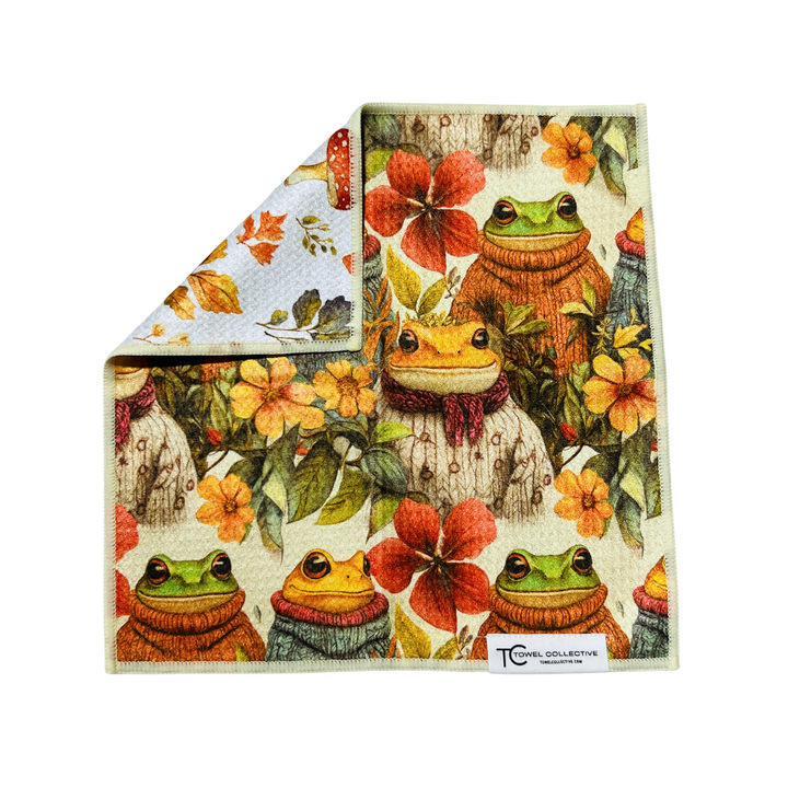 Frogs n' Sweaters | Waffle Weave Microfiber Towels Kitchen & Bath Hand Towels Reversible Hand Towel | Towel Collective | Cody, WY