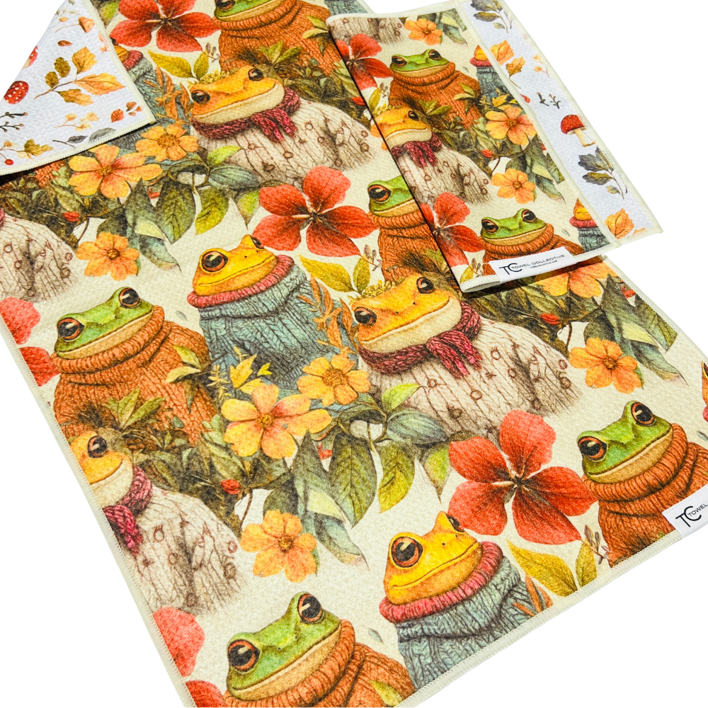 Frogs n' Sweaters | Waffle Weave Microfiber Towels Kitchen & Bath Hand Towels Reversible Hand Towel | Towel Collective | Cody, WY