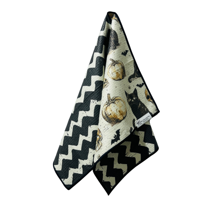 Midnight Meow | Waffle Weave Microfiber Towels Kitchen & Bath Hand Towels Reversible Hand Towel | Towel Collective | Cody, WY