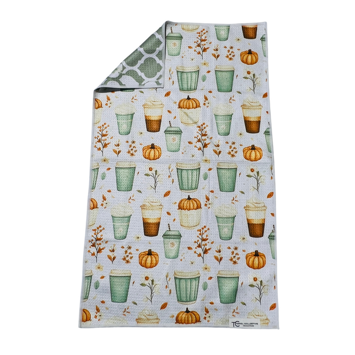 Pumpkin Spice Latte | Waffle Weave Microfiber Towels Kitchen & Bath Hand Towels Reversible Hand Towel | Towel Collective | Cody, WY
