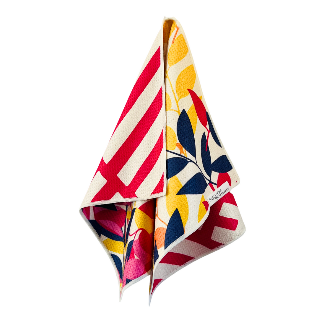 Bright Fern | Waffle Weave Microfiber Towels Kitchen & Bath Hand Towels Reversible Hand Towel | Towel Collective | Cody, WY