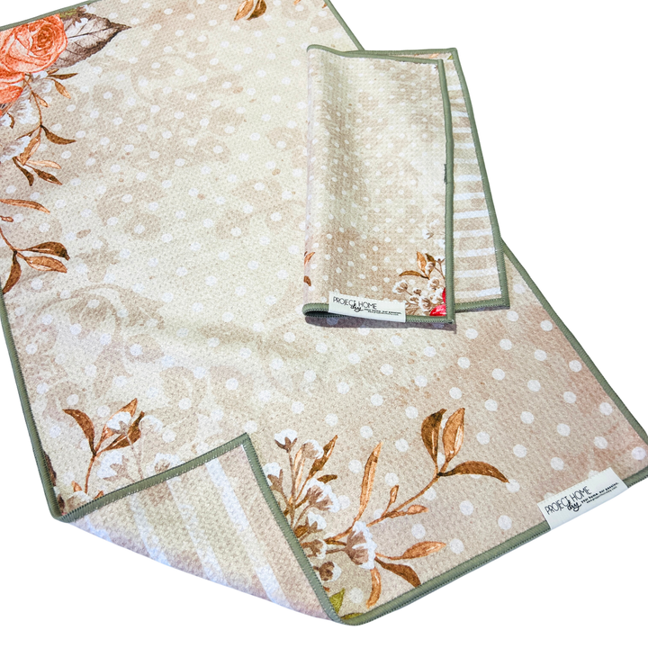 Victorian Stripes | Waffle Weave Microfiber Towels Kitchen & Bath Hand Towels Reversible Hand Towel | Towel Collective | Cody, WY